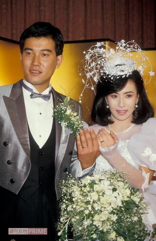 原辰徳さんと嫁・明子さんの結婚式後の会見の様子